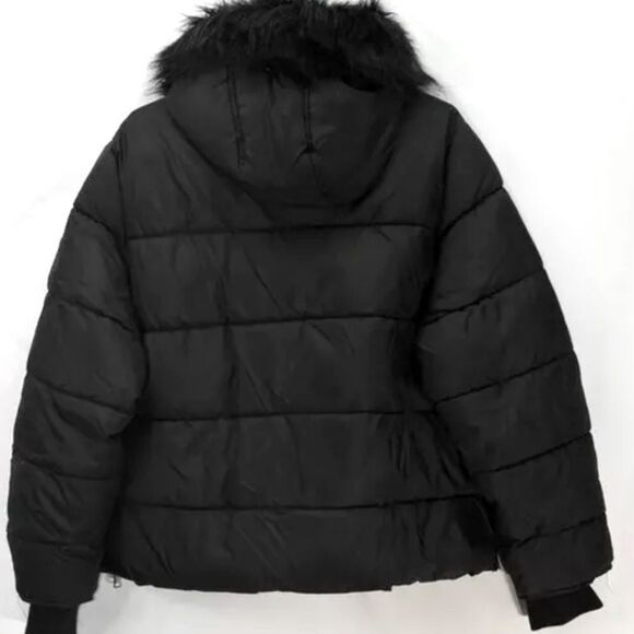 Maralyn & Me Juniors' Faux-Fur-Trim
Hooded Puffer Coat jacket - Black size M - Picture 5 of 7